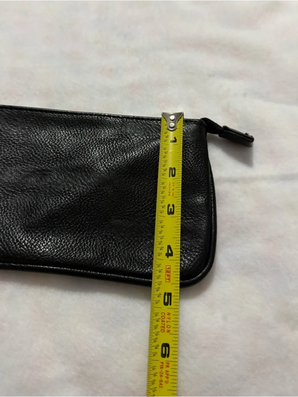 Black Leather Wristlet Pouch | NWT | Sleek Minimalist